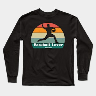 Retro Baseball Fanatic Tee - Perfect for Game Day Long Sleeve T-Shirt